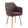 Silla De Salón Utrecht En Tela Marrón,Natural