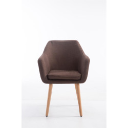 Silla De Salón Utrecht En Tela Marrón,Natural