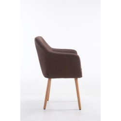 Silla De Salón Utrecht En Tela Marrón,Natural