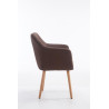 Silla De Salón Utrecht En Tela Marrón,Natural