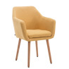 Silla De Salón Utrecht En Tela Amarillo,Natural