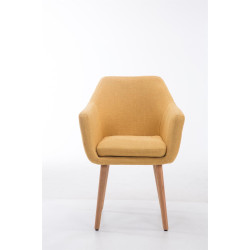 Silla De Salón Utrecht En Tela Amarillo,Natural