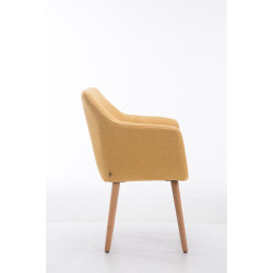 Silla De Salón Utrecht En Tela Amarillo,Natural