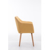 Silla De Salón Utrecht En Tela Amarillo,Natural