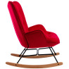 Silla Mecedora Sanka En Terciopelo Rojo