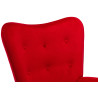 Silla Mecedora Sanka En Terciopelo Rojo