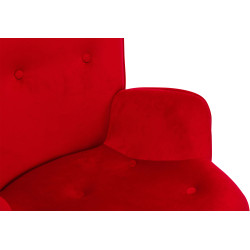 Silla Mecedora Sanka En Terciopelo Rojo