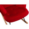 Silla Mecedora Sanka En Terciopelo Rojo