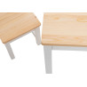 Set infantil Mides de mesa y dos sillas Natural/blanco