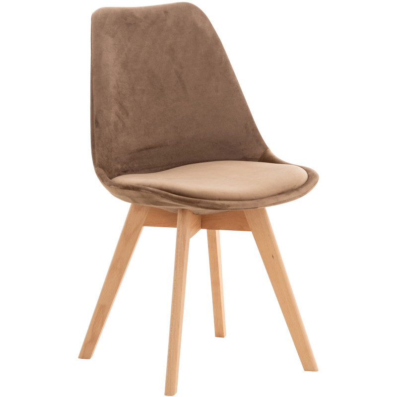 Silla Linares En Estilo Nórdico Marrón,Terciopelo