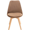 Silla Linares En Estilo Nórdico Marrón,Terciopelo
