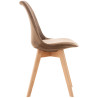 Silla Linares En Estilo Nórdico Marrón,Terciopelo