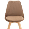 Silla Linares En Estilo Nórdico Marrón,Terciopelo