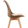 Silla Linares En Estilo Nórdico Marrón,Terciopelo