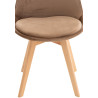 Silla Linares En Estilo Nórdico Marrón,Terciopelo