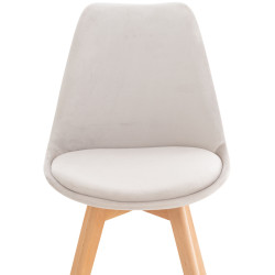 Silla Linares En Estilo Nórdico Gris claro,Terciopelo