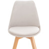 Silla Linares En Estilo Nórdico Gris claro,Terciopelo