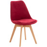 Silla Linares En Estilo Nórdico Rojo,Terciopelo