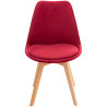 Silla Linares En Estilo Nórdico Rojo,Terciopelo