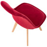 Silla Linares En Estilo Nórdico Rojo,Terciopelo