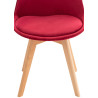 Silla Linares En Estilo Nórdico Rojo,Terciopelo