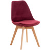 Silla Linares En Estilo Nórdico Burdeos,Terciopelo