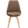 Silla Linares En Estilo Nórdico Marrón oscuro,Terciopelo
