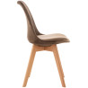 Silla Linares En Estilo Nórdico Marrón oscuro,Terciopelo