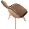 Silla Linares En Estilo Nórdico Marrón oscuro,Terciopelo