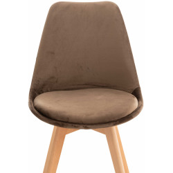 Silla Linares En Estilo Nórdico Marrón oscuro,Terciopelo