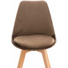 Silla Linares En Estilo Nórdico Marrón oscuro,Terciopelo
