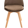Silla Linares En Estilo Nórdico Marrón oscuro,Terciopelo