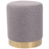 Taburete redondo Nanning Gris,Tela
