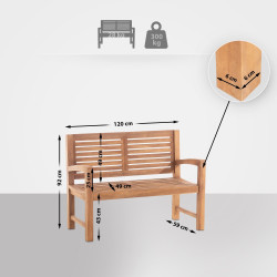 Teakbank Halden 120 cm