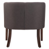 Sillón Nemea tapizado en tela Gris oscuro,Antiguo