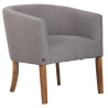 Sillón Nemea tapizado en tela Gris,Antiguo claro