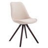 4er Set Stühle Toulouse Stoff Rund cappuccino (eiche)