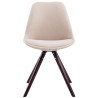 4er Set Stühle Toulouse Stoff Rund cappuccino (eiche)