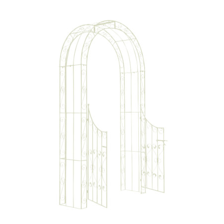 Arco de Jardín con Puerta Sina Crema antiguo