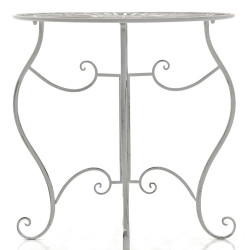 Mesa de hierro Indra Ø 70 cm Blanco antiguo