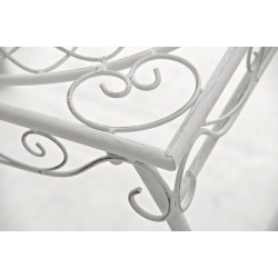 Mesa jardin de hierro Zarina Blanco antiguo