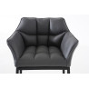 Taburete De Bar Damaso Con Base De 4 Pies Gris,Negro