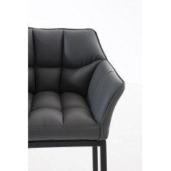 Taburete De Bar Damaso Con Base De 4 Pies Gris,Negro