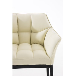 Taburete De Bar Damaso Con Base De 4 Pies Crema,Negro