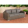 3er-Sofa Bilbao / Madeira Eisengrau