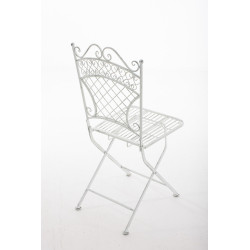 Silla de Jardín Plegable Adelar Blanco antiguo