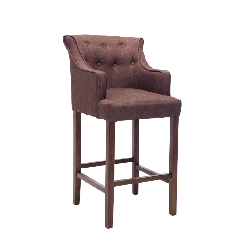 Taburete Lykso Base en Madera Oscura Envejecida Marrón