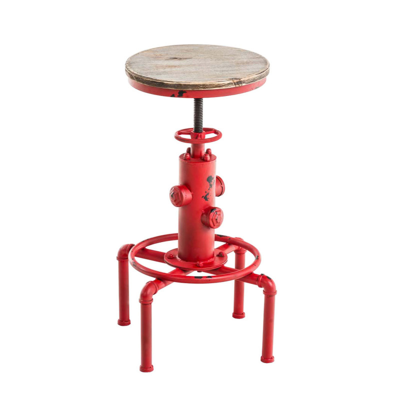 Taburete Industrial Lumos Rojo