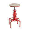 Taburete Industrial Lumos Rojo