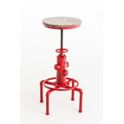 Taburete Industrial Lumos Rojo